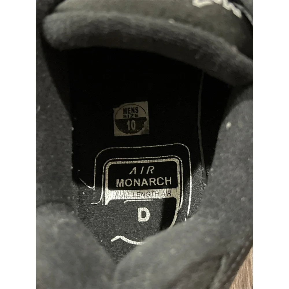Nike Shoes Mens 10D Black Air Monarch Training Sneakers Leather Low 415445-001
